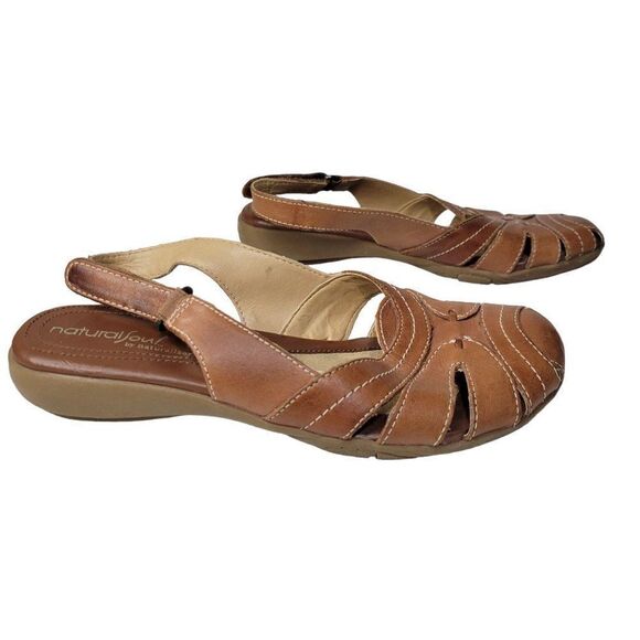 Natural Soul by Naturalizer Cayenne Leather Slingback Sandals (Size 6.5M) - Picture 3 of 10